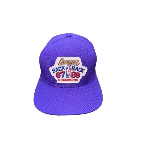Los Angeles Lakers 80’s Back to Back Champs SnapBack Hat - Picture 1 of 7